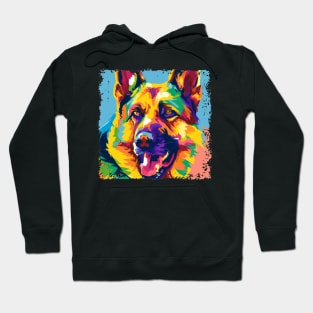 German Shepherd Dog Pop Art - Dog Lover Gifts Hoodie